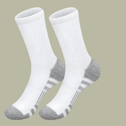 Men's deodorant and sweat-wicking summer mid-calf socks, basketball socks, plus-size men's sports socks