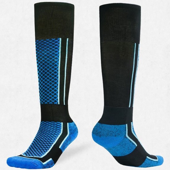 Men's and women's long-tube outdoor towel-soled hiking snow socks, winter professional ski socks, thickened and warm, snowboarding.