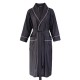New beautiful striped nightgown for women, spring and autumn cool, thin bathrobe, luxury summer mid-length absorbent bathrobe for men