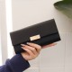 New cross-border long women's wallet, multifunctional Large-capacity, stylish, simple, solid-color clutches, in stock for wholesale.