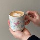 Niche original heat-resistant ice blue glass coffee cup.