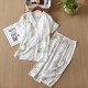 Women's autumn and winter flannel pajamas, thickened, warm, heart-shaped coral fleece, tapered, loose loungewear