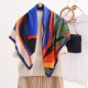 2025 New Silk Square Handkerchief, Retro Graffiti Square Handkerchief, Colorful Niche Silk Scarf, Wholesale Women's Scarf and Shawl