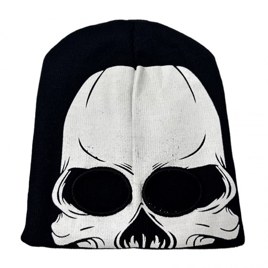 Reflective Skull Knitted Hat, Men's and Women's Luminous Mask, Alien Warm Beanie