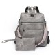 2025 Spring cross-border women's backpack, lightweight women's retro backpack, large-capacity, casual travel dual-use shoulder bag.
