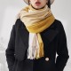 Sweet Japanese and Korean solid color faux cashmere scarves, women's 2025 winter new extended fashionable warm shawls