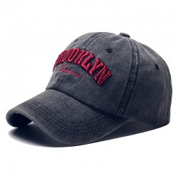 Cross-border new washed cotton player embroidered sun hats, outdoor logo caps
