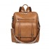 New cross-border retro PU women's backpack, new high-end soft leather dual-use diaper bag