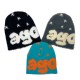 New cross-border boutique, niche two-tone faux mink wool hats, European and American personalized jacquard knitted hats, autumn and winter warm hats.