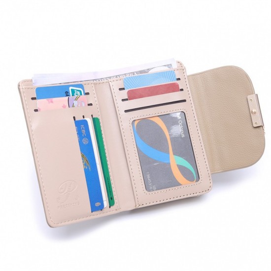 New cross-border women's wallet, cute printed, metal pendant, high-end, popular student medium-sized wallet, wallet, coin purse.
