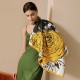 2025 Spring new imitation silk scarf for women, floral print decorative scarf, Korean style large square scarf, bag, silk scarf wholesale