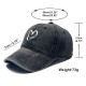 Cross-border new style cotton washed distressed heart baseball cap for men and women, outdoor personalized cartoon heart baseball cap Cross-border new style cotton washed distressed heart baseball cap for men and women, outdoor personalized cartoon heart baseball cap