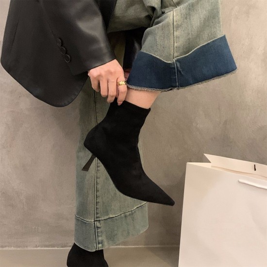 Thick-heeled square-toed brown closed-toed sandals for women, 2023 summer shallow-cut European and American slingback high-heeled sandals.