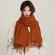 Women's winter imitation cashmere, artistic autumn and winter, thickened, warm, dual-use, solid color, Korean-style, stylish scarf Women's winter imitation cashmere, artistic autumn and winter, thickened, warm, dual-use, solid color, Korean-style, stylish scarf