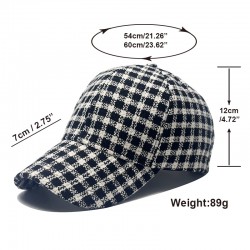 Autumn and Winter Wool Plaid Retro Millennial New, fashionable, warm, and stylish British-style baseball caps for men and women, factory wholesale.