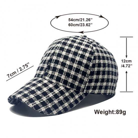 Autumn and Winter Wool Plaid Retro Millennial New, fashionable, warm, and stylish British-style baseball caps for men and women, factory wholesale.