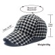 Autumn and Winter Wool Plaid Retro Millennial New, fashionable, warm, and stylish British-style baseball caps for men and women, factory wholesale.