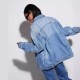 Factory Direct 2025 New European and American Cross-Border Light Blue Washed Denim Jacket for Women, Casual Loose Jacket Top Factory Direct 2025 New European and American Cross-Border Light Blue Washed Denim Jacket for Women, Casual Loose Jacket Top