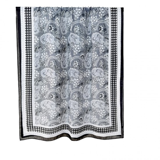 Korean Cross-border Retro Niche Daily Outerwear Long Scarf, Women's Atmospheric Floral Print Elegant Cotton and Linen Scarf Korean Cross-border Retro Niche Daily Outerwear Long Scarf, Women's Atmospheric Floral Print Elegant Cotton and Linen Scarf