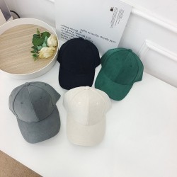 Cross-border new Korean baseball caps for spring and summer Men's and women's coated cotton sun hats, Shine outdoor hats