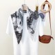 Korean fashionable, pastoral style, floral print, elegant design square scarves, niche, youthful, new silk scarves for mothers