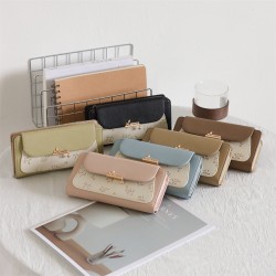 New cross-border hot-selling new women's long wallet, fresh-looking, printed, multifunctional, large-capacity clutch.