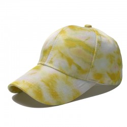 Fashionable retro tie-dye baseball caps for women, casual caps for outdoor sun protection, printed baseball caps.