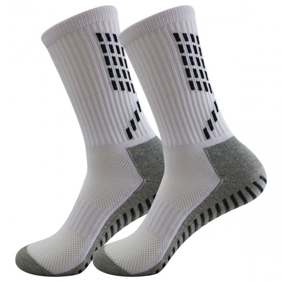 Men's foreign trade football socks, men's socks, adhesive-coated non-slip floor socks, training socks, towel-soled mid-calf thickened sports socks.