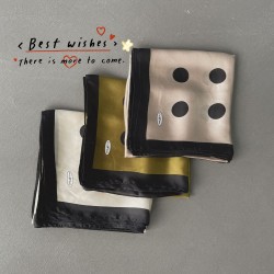 2025 Spring and Summer New Women's Silk Scarf, Simulated Silk Sunscreen Headscarf Wholesale of sweet 90s Japanese and Korean square scarves and shawls with prints.