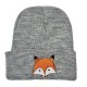 New European and American autumn and winter children's woolen hats, cartoon girls' knitted pullovers. Baby's rolled-brimmed earmuffs and warm hat