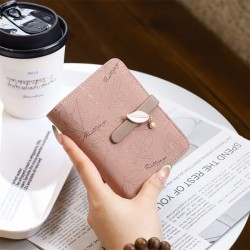 Lianbu 2025 new short wallet, stylish, simple zippered printed multifunctional coin purse