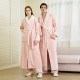 320g thickened, extra-long, comfortable cotton fleece nightgown for men and women, European sizes, simple, plush, plush bathrobe.
