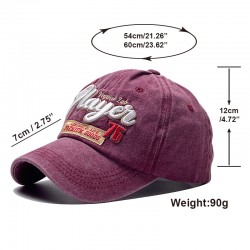 Cross-border new face-enhancing denim baseball hats for women, vintage washed and distressed sun protection embroidered baseball hats for men