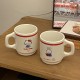 Homemade niche, minimalist blue line puppy mug with flip-top, contrasting color, couple's coffee cup and water cup, 270ml. Homemade niche, minimalist blue line puppy mug with flip-top, contrasting color, couple's coffee cup and water cup, 270ml.