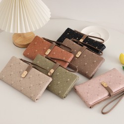 Lianbu new style Women's long wallet, large capacity, multifunctional phone bag, stylish printed clutch, wallet, purse