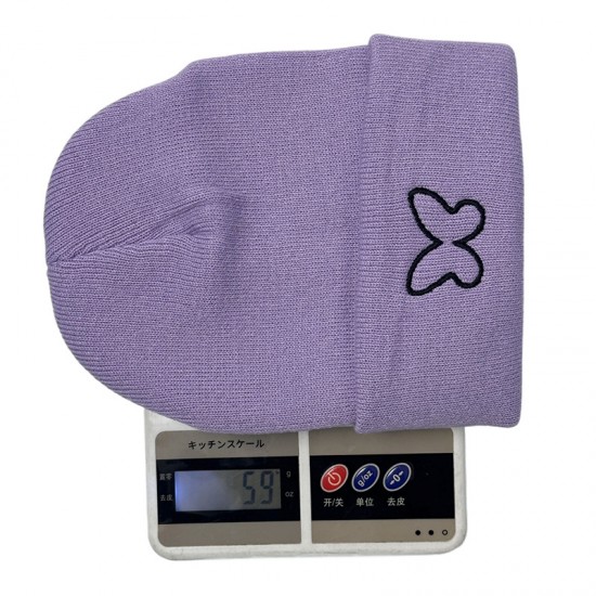 Cross-border Amazon beanie hat, a versatile, casual, bow-embroidered knitted hat for women in autumn and winter, a slim, flattering beanie.