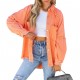 Factory direct 2025 Autumn European and American long-sleeved denim jacket for women, washed, raw-edged, mid-length, loose-fitting jacket in stock.