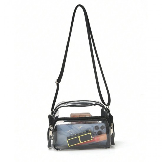 Best-selling cross-border transparent crossbody bag, waterproof PVC summer shoulder bag, multi-color multi-pocket crossbody bag