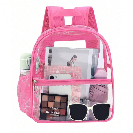 Transparent PVC backpack, outdoor portable backpack, large capacity, simple student backpack, factory direct