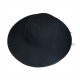 Autumn and winter new cross-border thickened men's and women's hats with 10cm brim, woolen felt flat top hats with wide brims.