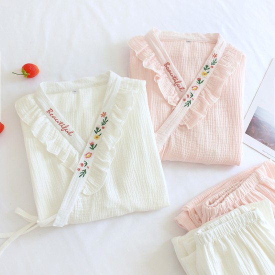 New rayon nightgowns, women's short-sleeved, open-front, thin, plus-size cotton silk loungewear, loose bathrobes, drop shipping. New rayon nightgowns, women's short-sleeved, open-front, thin, plus-size cotton silk loungewear, loose bathrobes, drop shipping.