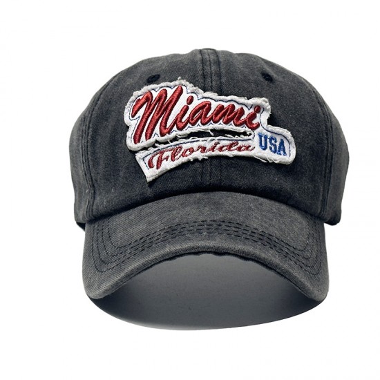 New Cross-border Washed and Distressed Ripped Baseball Cap, Men's Fashionable Retro Wide-brim, Face-enhancing Small Sun Visor Cap