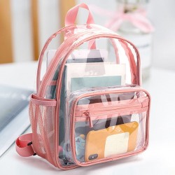 Cross-border transparent backpack, new summer casual PVC backpack, jelly bag, large capacity, transparent student backpack