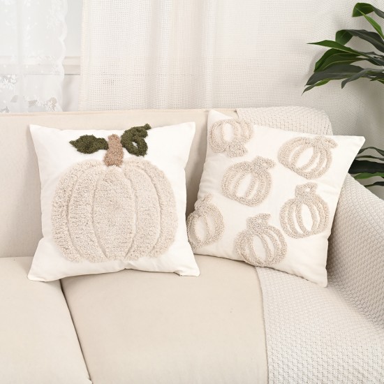 Cross-border Nordic ins loop pile tufted 3D pumpkin embroidered pillowcase, Halloween home sofa decoration pillowcase Cross-border Nordic ins loop pile tufted 3D pumpkin embroidered pillowcase, Halloween home sofa decoration pillowcase