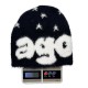 New cross-border boutique, niche two-tone faux mink wool hats, European and American personalized jacquard knitted hats, autumn and winter warm hats.