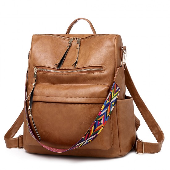 Women's lightweight travel backpack, cross-border, popular, and stylish backpack PU leather sports backpacks, casual backpacks