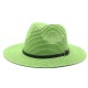 Colorful, 20-color summer foldable wide-brim straw hat for men and women, beach-style British Panama sun hat.