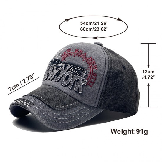 Cross-border distressed washed baseball cap with new lettering. York Retro Denim Patchwork Baseball Cap, Outdoor Sun Visor Cross-border distressed washed baseball cap with new lettering. York Retro Denim Patchwork Baseball Cap, Outdoor Sun Visor