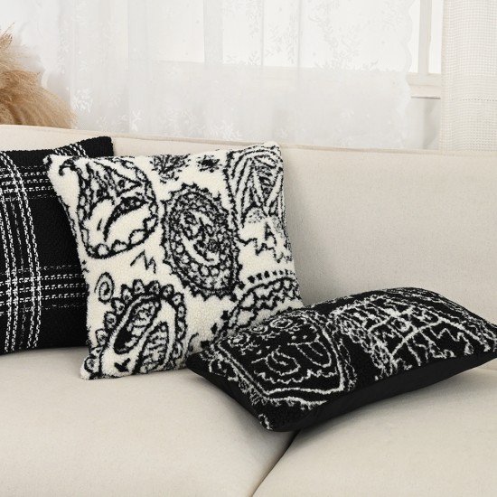 Cross-border Nordic ins chenille embroidered pillowcases for floral patterns for living room, sofa, and bedroom cushions.