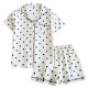 Women's summer pajamas, plus-size, pure cotton, double-layered gauze shorts, polka-dot, loose loungewear two-piece set Women's summer pajamas, plus-size, pure cotton, double-layered gauze shorts, polka-dot, loose loungewear two-piece set